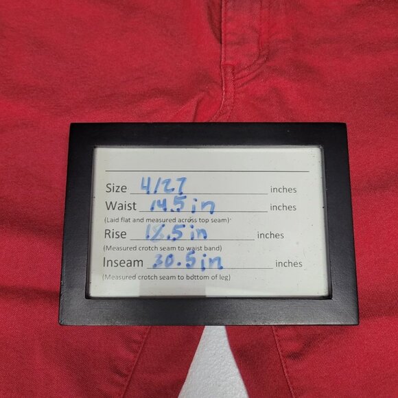 Prana Pants Red Womens 4 27 Skinny Basic Cotton Blend Fall Winter Holiday - Picture 4 of 7